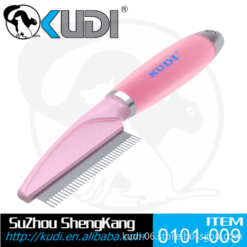 The best selling pet products Silica Gel Handle Rotatable pins hair comb